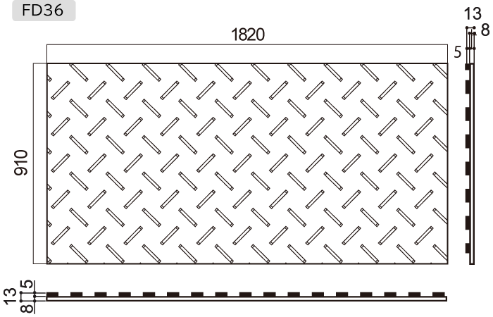 Design drawing of FIT-KUN (thin-type) 3 shaku x 6 shaku-sized	